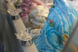 冰淇淋,裝飾,藍色
