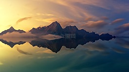 山,高地,云