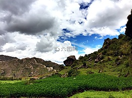 秘魯,山,景觀