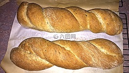 面包,麻花,烘烤