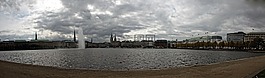 汉堡,的jungfernstieg,全景
