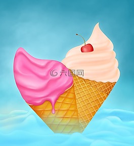 甜點(diǎn),奶油,夏季