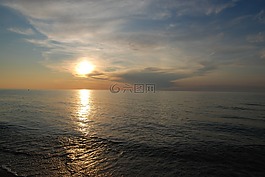 海,波羅的海,日落