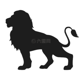 獅子的貓科動(dòng)物,剪出,側(cè)影