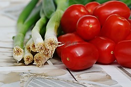 蕃茄,蔥,蔬菜