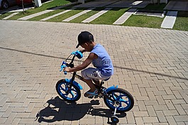 自行車,兒童,街