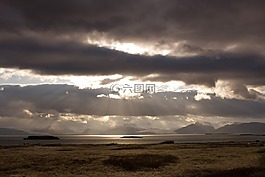 冰島,云,天空