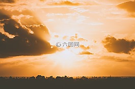 黑暗,云,天空