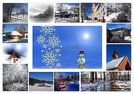 賀卡,冬天,雪