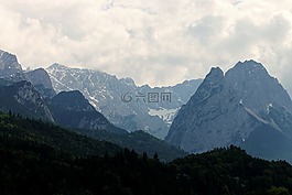 高山,阿尔卑斯山的景观,全德