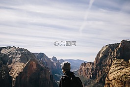 山,高原,云