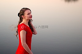 女子,肖像,模型