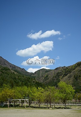 云,河口湖,山