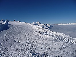 雪,徒步旅行,冬天