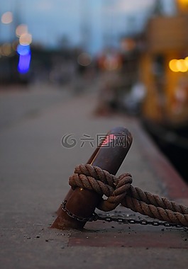 端口,晚上,系泊設(shè)備
