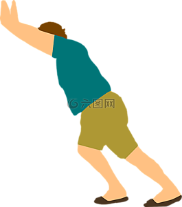 男子,推,對(duì)墻壁