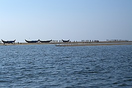 船,海灘,海