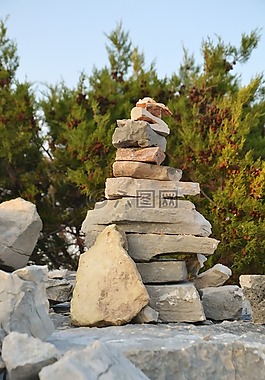 石头,平衡,山