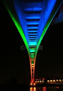 橋,夜景,首爾的夜景