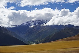 秘魯,山,冰川