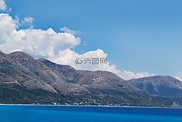 藍色,天空,云
