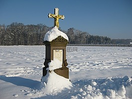 十字路边,雪,冬天