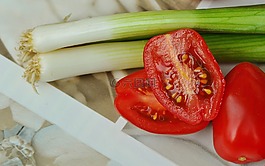 蕃茄,蔥,蔬菜