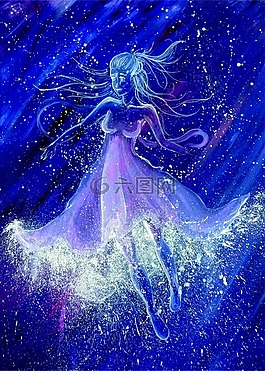 圖紙,星星,女孩