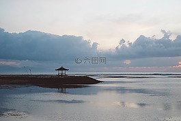 天空,云,海
