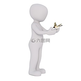 男性,3d模型,孤立