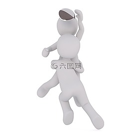 男性,3d模型,孤立