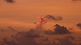 日落,morgenrot,天空