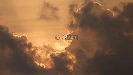 日出,天空,云