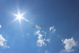 天空,藍色,云