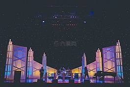 夜,音樂會,歌手