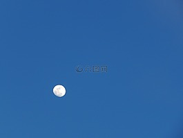 月亮,藍(lán)色的天空,天空
