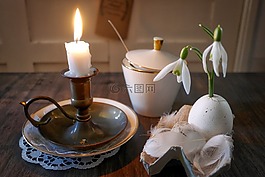 蠟燭,雞蛋,春天