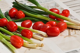 蕃茄,蔥,蔬菜