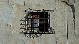 窗口,房子,老