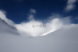 山,雪,冬天