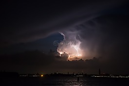 黑暗,夜,云