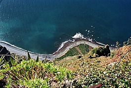 懸崖,高,海