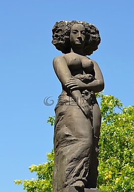雕像,女子,雕塑