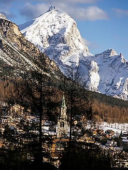 山,雪,冬天