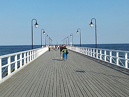 海灘,碼頭,走