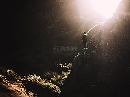 巖,草,戶外