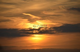 天空,日落,abendstimmung