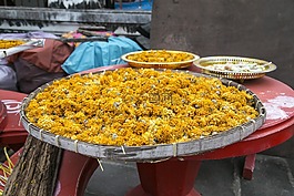 寺,鮮花,干