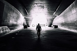 黑色和白色,人,男子