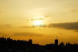 太陽能,日落,教會(huì)